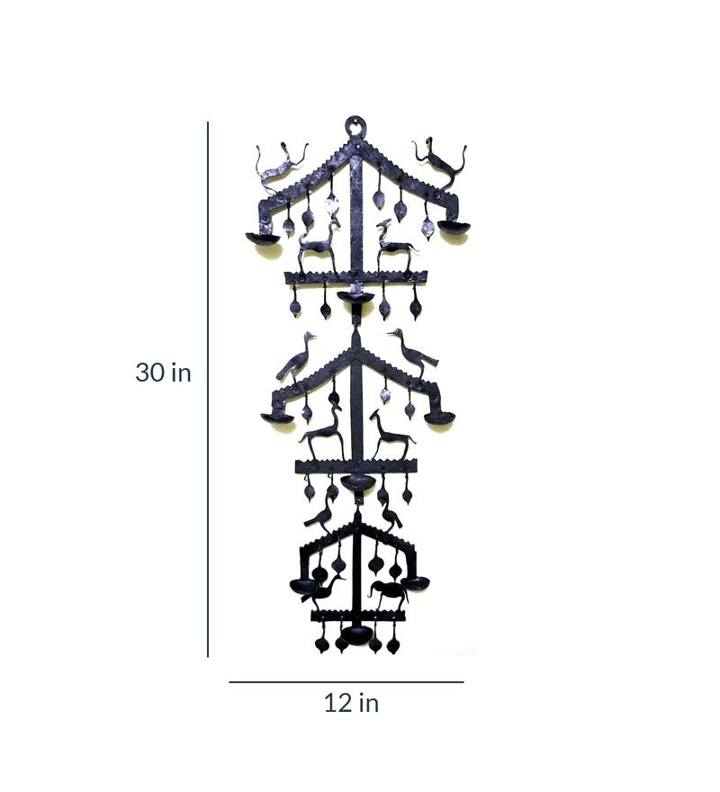 Buy Black Wrought Iron Tea Light Holders by Chinhhari Arts Online