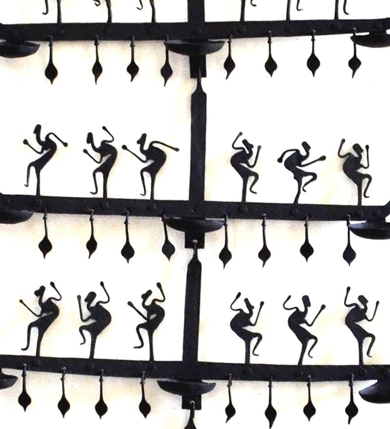 Buy Black Wrought Iron Tea Light Holders by Chinhhari Arts Online