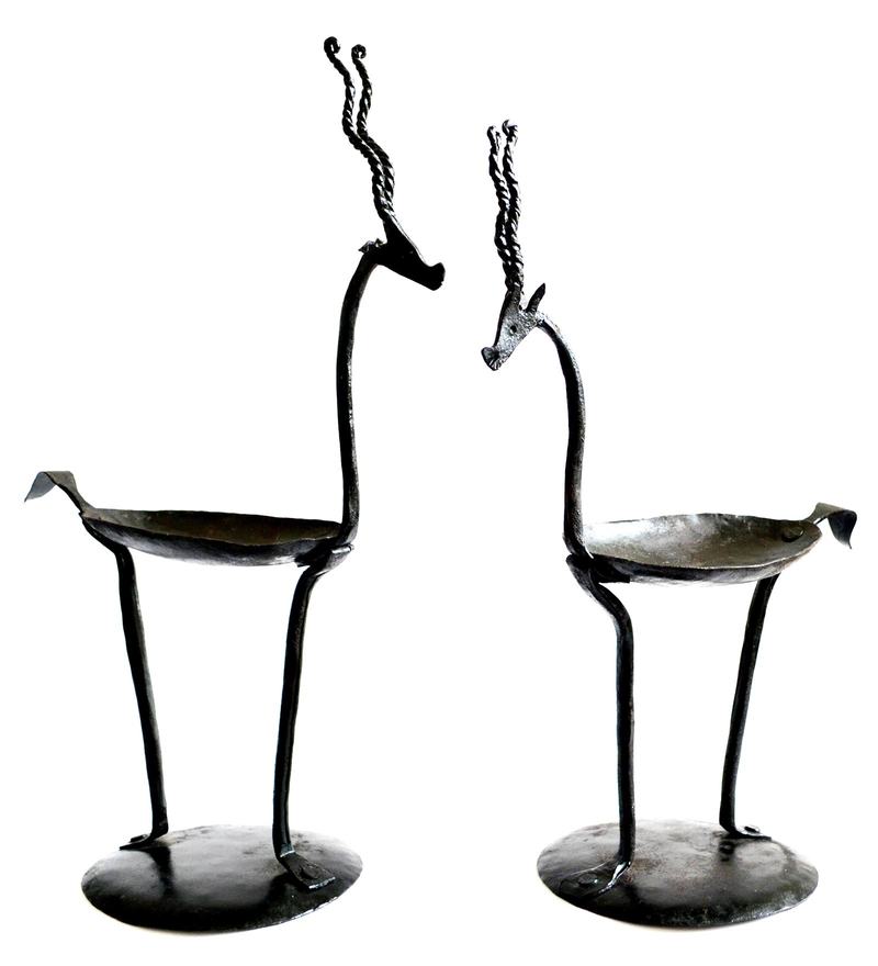 Buy Black Wrought Iron Tea Light Holders by Chinhhari Arts Online