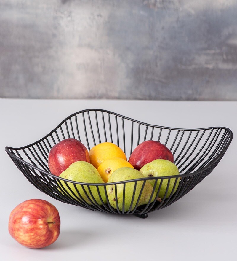 Buy Blair HandCrafted Iron Serving Fruit Basket by NestRoots Online
