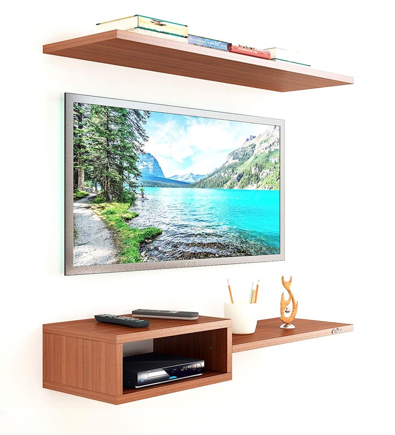 Buy Blair TV Unit in Walnut Finish for TVs up to 50\ by Anikaa Online TV Units TV Units