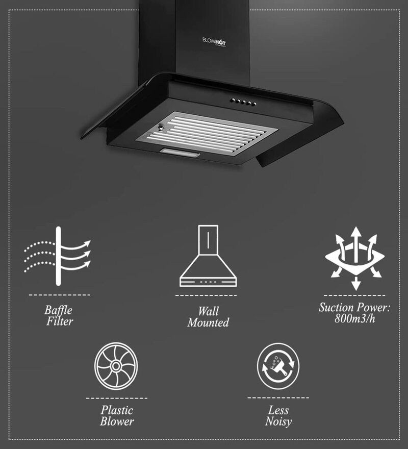 Buy BlowHot 60cm 800m3/h Spectra Chimney (Led Lights, 3 Speed control