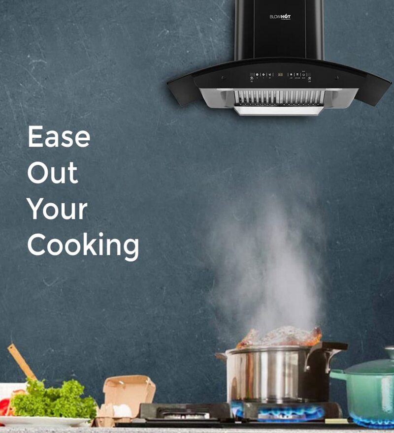 Buy BlowHot 90cm 1200 m3/h Heat Auto Clean Chimney (Motion Sensor, Baffle Filter, Camilia L BAC