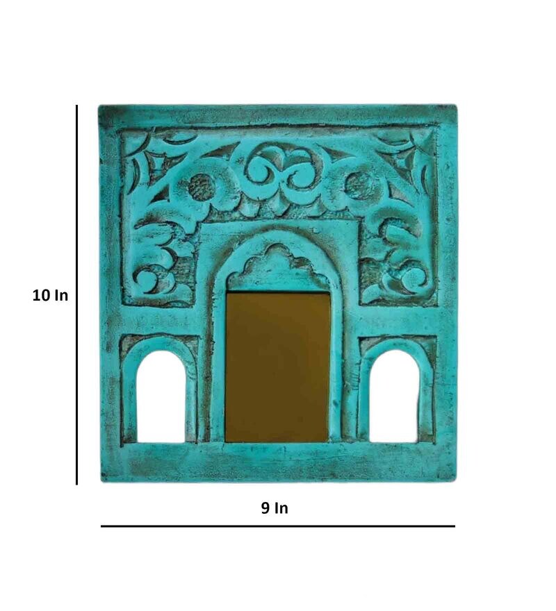 Buy Blue Miniature Jharokha Wooden Wall Mirror Online Wall Mirrors Wall Mirrors Home Decor