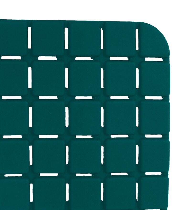 Buy Green PVC Plain Solid 30x13 Inches Super Soft Bath Mat by Story