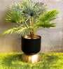 Black & Antique Brass Iron Totem Small Planter