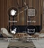 Black & Beige Geometrical Nylon 4 x 6 Feet Machine Made Carpet