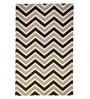 Black & Beige Geometrical Nylon 4 x 6 Feet Machine Made Carpet