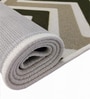 Black & Beige Geometrical Nylon 4 x 6 Feet Machine Made Carpet