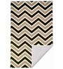 Black & Beige Geometrical Nylon 4 x 6 Feet Machine Made Carpet