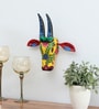 Black & Blue Handcrafted Cow Sclupture Mango Wood Wall Mask