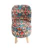 Black & Blue Printed Chair & Stool