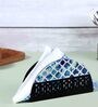 Black & Blue Steel Tissue Holder