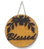 Black & Brown Blessed Hanging Plaque