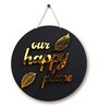 Black & Brown Our Happy Place Hanging Plaque