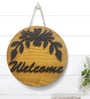 Black & Brown Welcome Hanging Plaque