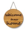 Black & Brown Welcome To Our Home Hanging Plaque