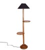 Black Cotton Coolie Floor Lamp