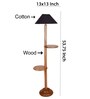 Black Cotton Coolie Floor Lamp