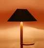 Black Cotton Coolie Floor Lamp