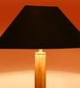 Black Cotton Coolie Floor Lamp