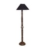 Black Cotton Coolie Floor Lamp