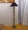 Black Cotton Coolie Floor Lamp