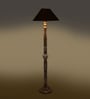 Black Cotton Coolie Floor Lamp