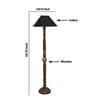 Black Cotton Coolie Floor Lamp