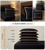 Black & Cream 400 TC Cotton Satin King Size Bedsheet with 2 Flanged Pillow Covers