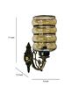 Black & Gold B22 holder Metal & Glass Uplight Wall Scone