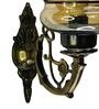 Black & Gold B22 holder Metal & Glass Uplight Wall Scone