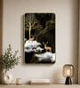 Black & Gold Deer Rectangular Wall Art 12 x 18 Inch