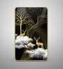 Black & Gold Deer Rectangular Wall Art 12 x 18 Inch