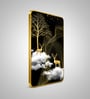 Black & Gold Deer Rectangular Wall Art 12 x 18 Inch