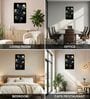 Black & Gold Flower Rectangular Wall Art 12 x 18 Inch