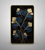 Black & Gold Flower Rectangular Wall Art 12 x 18 Inch