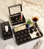 Leatherette Blinged Black & Gold Decorative Storage Box
