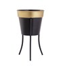 Black & Gold Metal Desk Planter Set of 1