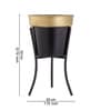 Black & Gold Metal Desk Planter Set of 1