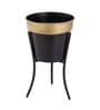 Black & Gold Metal Desk Planter Set of 1