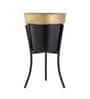 Black & Gold Metal Desk Planter Set of 1