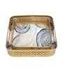 Black & Gold Ring Deisgn Tray Set of 2