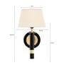 Roma Metal Wall Mounted Uplight Sconce (Black & Gold)