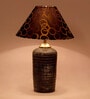 Black & Gold Shade Table Lamp With Terracotta Base