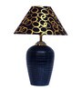 Black & Gold Shade Table Lamp With Terracotta Base