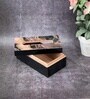 Black & Gold Solid Resin Tissue Box