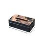 Black & Gold Solid Resin Tissue Box
