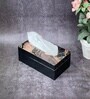Black & Gold Solid Resin Tissue Box