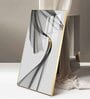 Black & Gold Stratum Glass Finish Vertical Wall Art